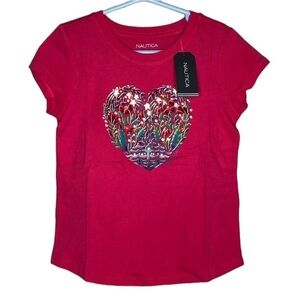 Nautica pink heart short sleeved t-shirt, 6